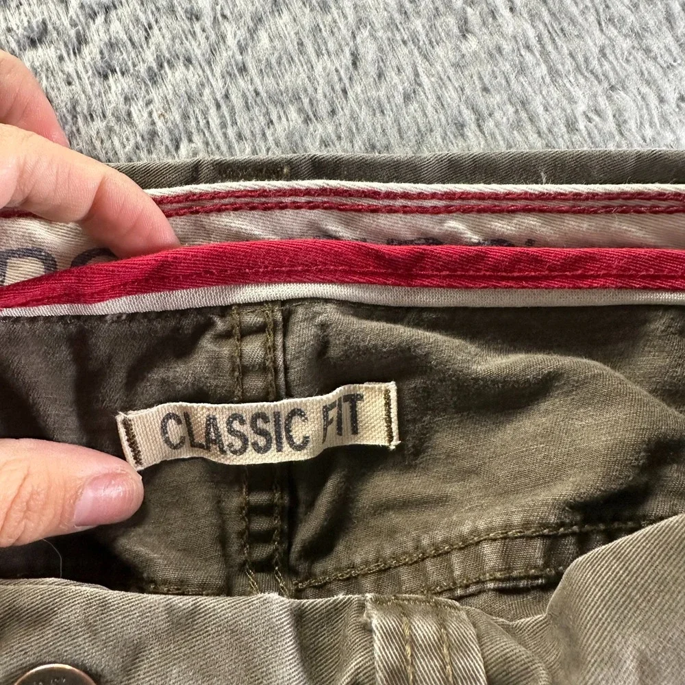 Dockers Pant Mens 32x32 Brown Cotton Chino Straight Classic Fit Preppy Business